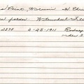 Woodward Governor Company card file data on the Christiansen Dam  Stevens Point  Wisconsin   Upper Jordan Dam location ca  1911
